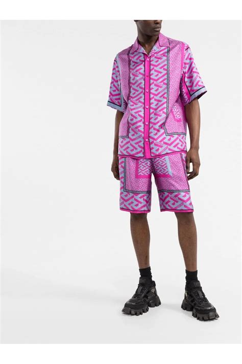 versace short|Versace shorts and shirt set.